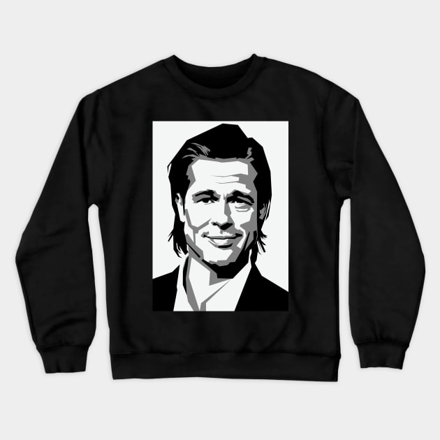 Brad Pitt Crewneck Sweatshirt by BarnawiMT